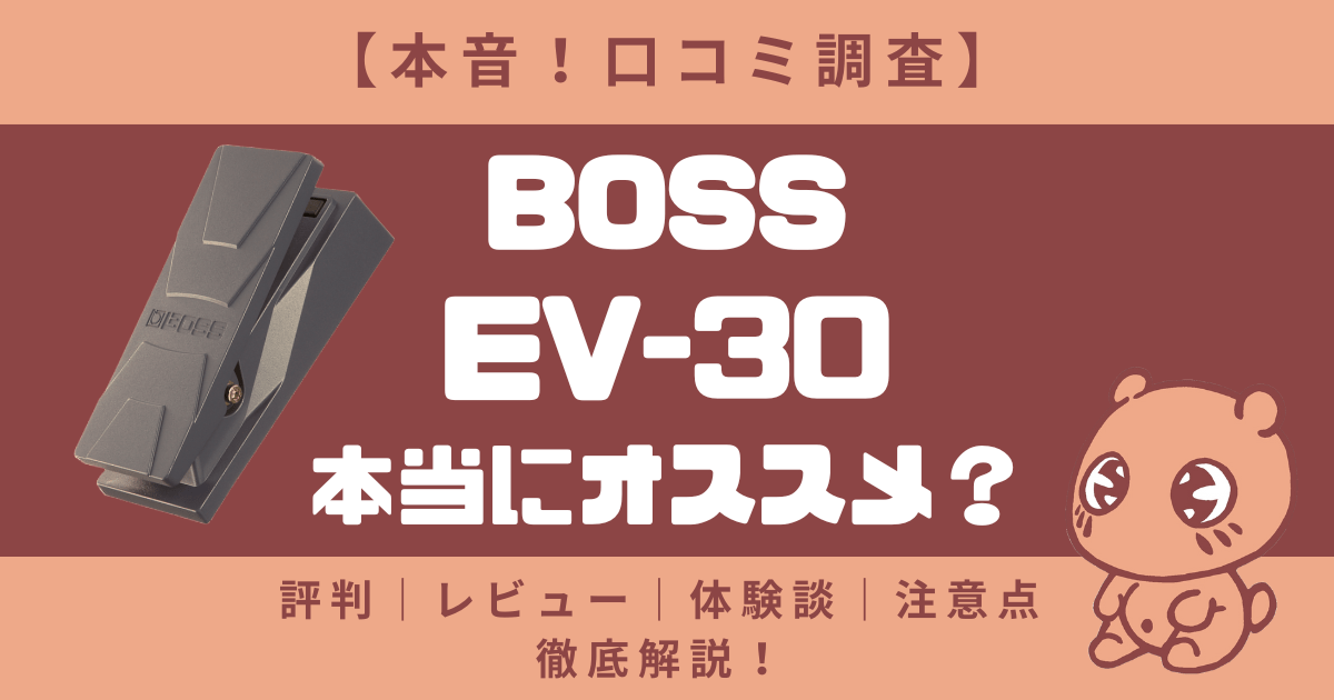 【本音！口コミ調査】BOSS / EV-30はおすすめ？評判｜レビュー｜体験談｜注意点など徹底解説！