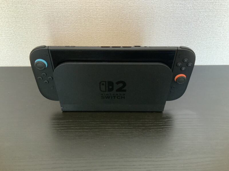 Switch2をドックに入れた様子