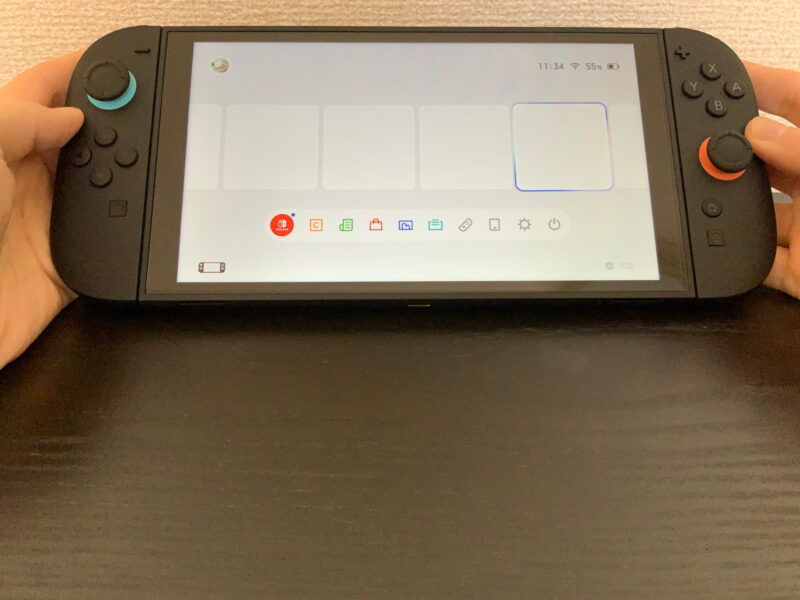 Switch2の電源を入れた様子