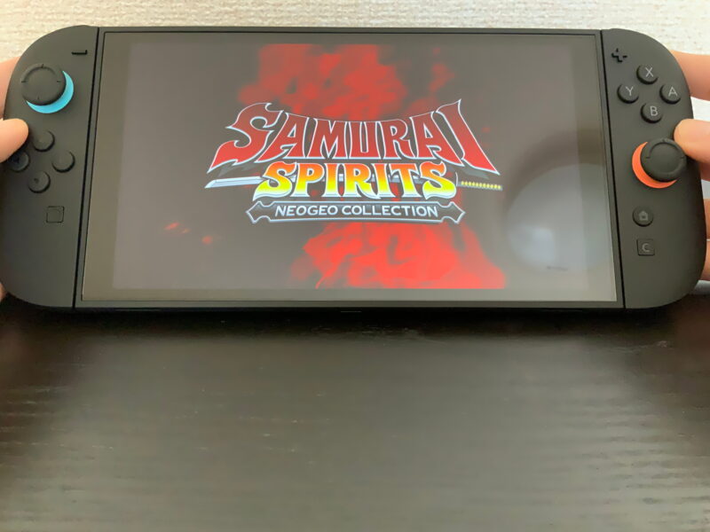 Switch版「サムライスピリッツ ネオジオコレクション」を起動する様子